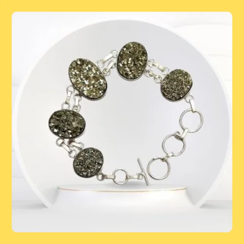 Pyrite Chain Bracelet