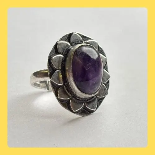 Amethyst Ring Free Size