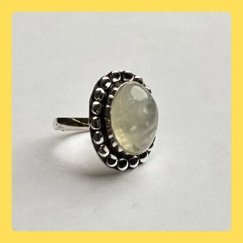 Moon Stone Ring Free Size