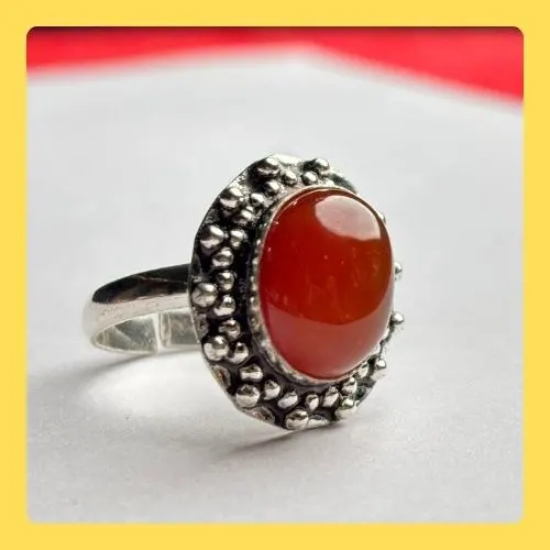 Red Jasper Ring Free Size