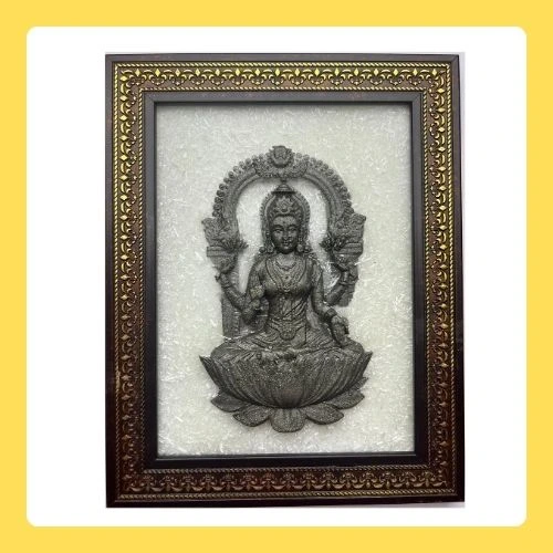 Maa Laxmi Pyrite Selenite Photo Frame