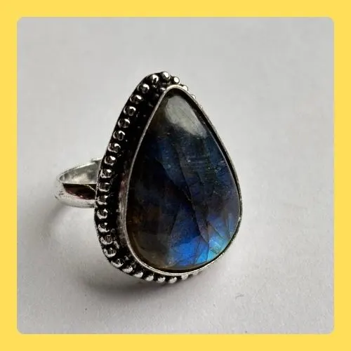 Labradorite Ring Free Size