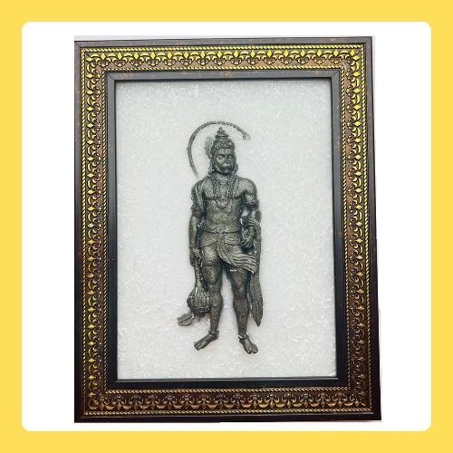 Hanuman Ji Pyrite Selenite Photo Frame
