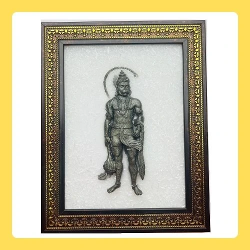 Hanuman Ji Pyrite Selenite Photo Frame