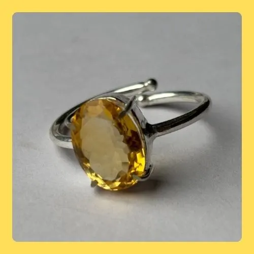 Citrine Ring Free Size