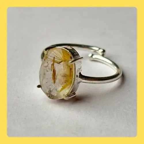 Rutile Quartz Ring Free Size